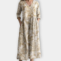 Lustrous | Women’s Bohemian Maxi Dress with Breathable Comfort