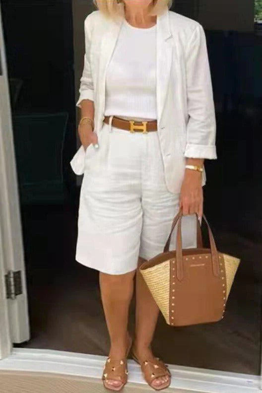 Blake | Women’s Blazer Shorts Set with Single-Button Blazer