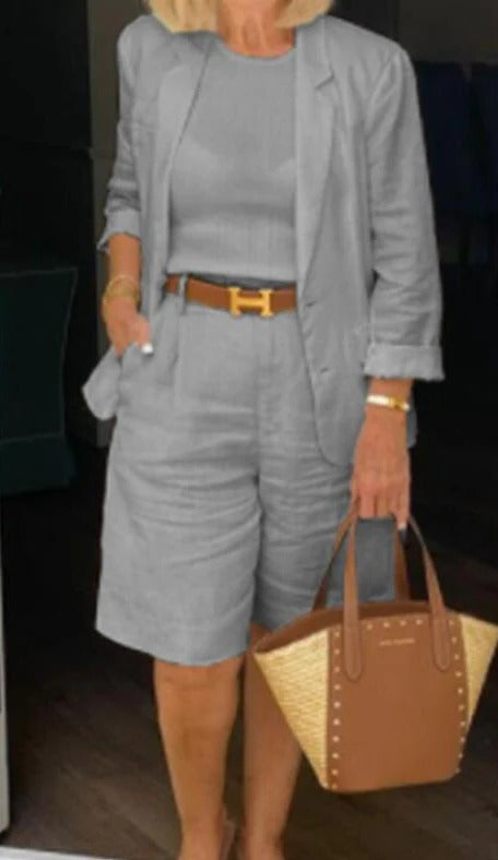 Blake | Women’s Blazer Shorts Set with Single-Button Blazer