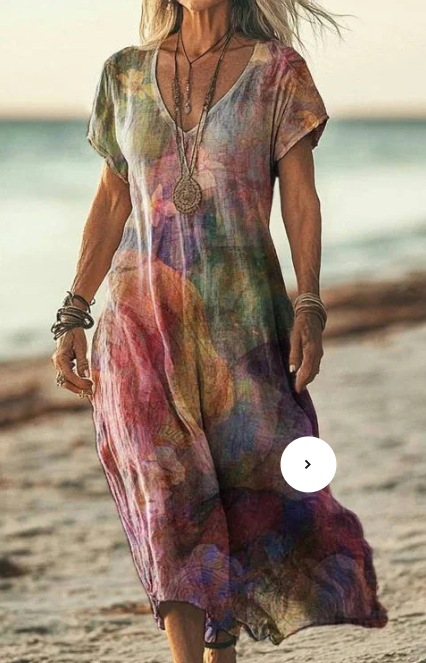 Aila | Women’s Floral Midi Dress with Flowing Fabric