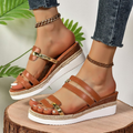 Mingyuan | Women’s Glitter-Strap Platform Sandals with Comfort