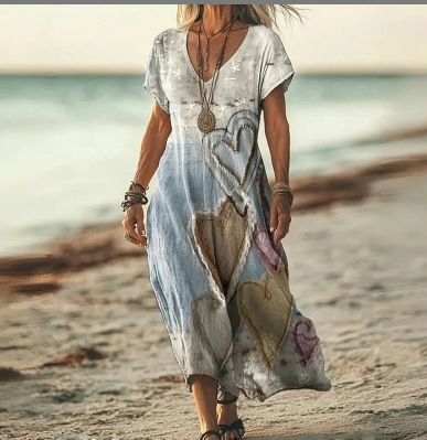 Aila | Women’s Floral Midi Dress with Flowing Fabric