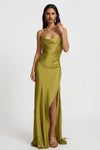 Imogen Carrington | Satin Cowl Neck Slip Maxi Dress For Women