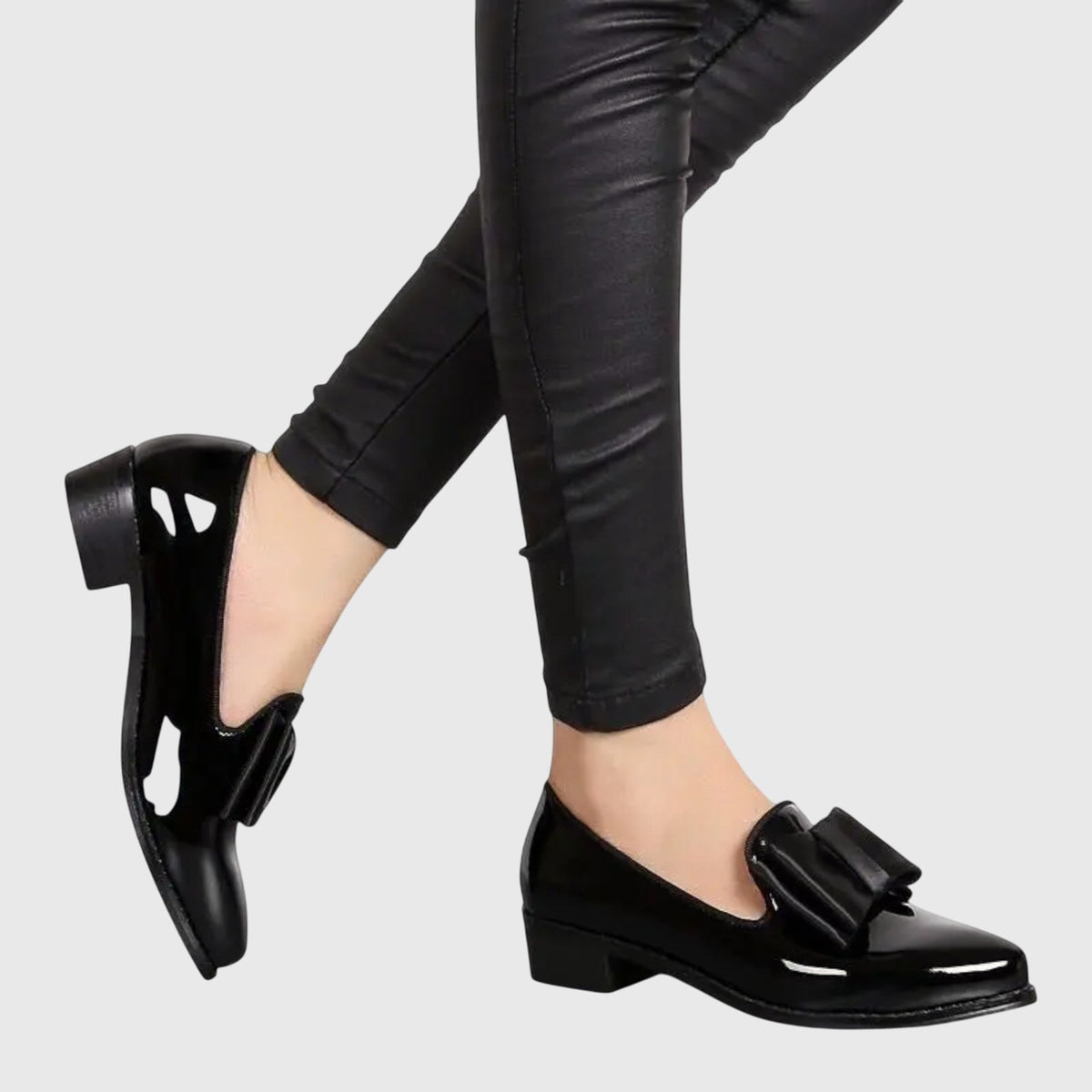 Imogen | Women’s Bow Pointed Loafers with Bow Detail