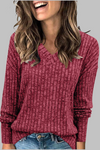 Indira | Women's V-Neck Long Sleeve Sweater