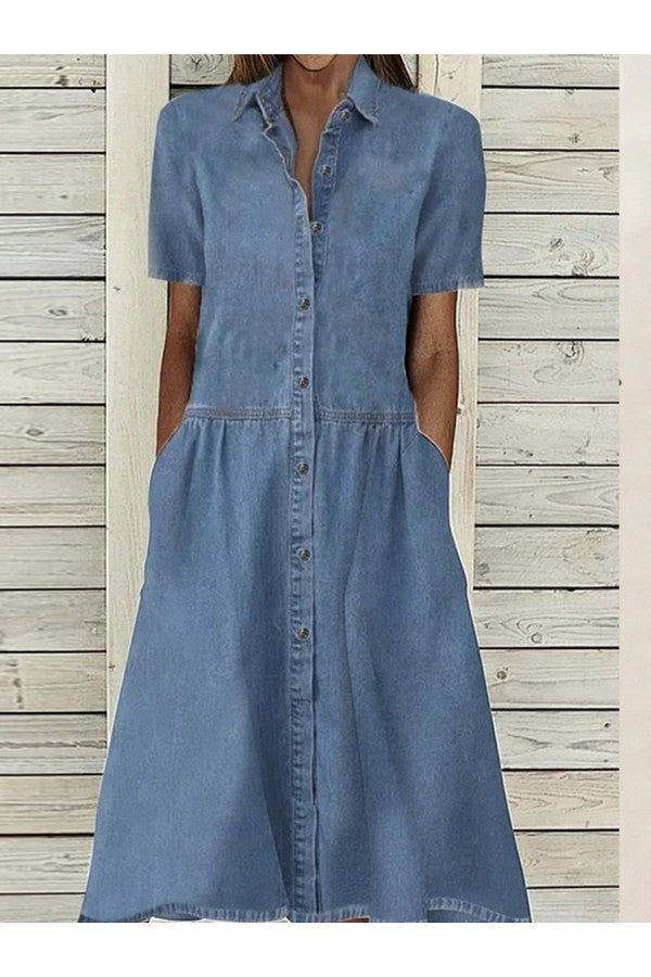 Ione | Women’s Button-Down Shirt Dress with Pockets