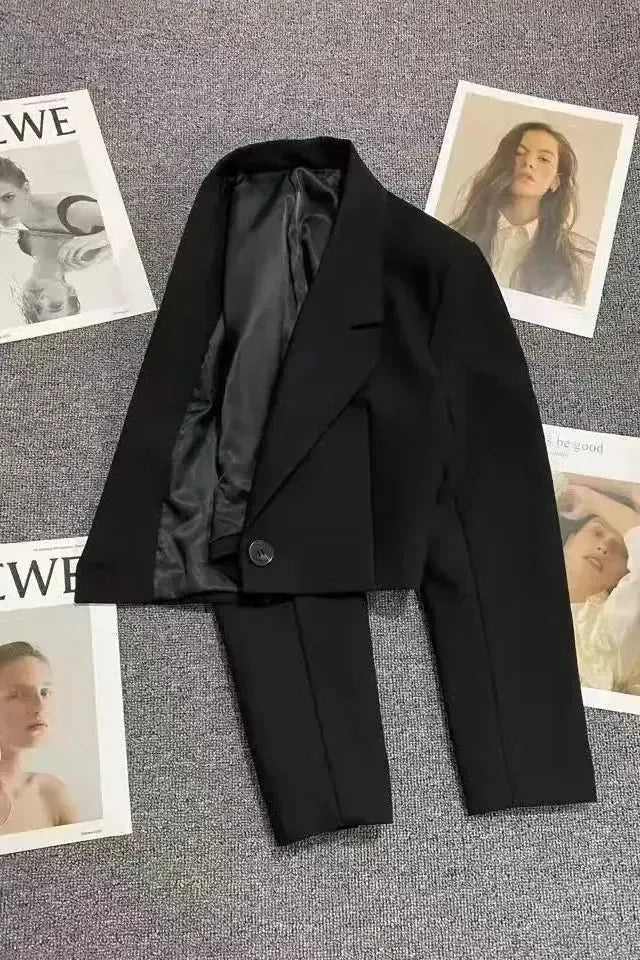 Ione | Women’s Cropped Blazer with Notched Lapel