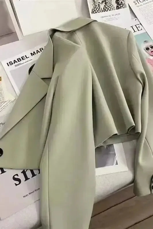 Ione | Women’s Cropped Blazer with Notched Lapel