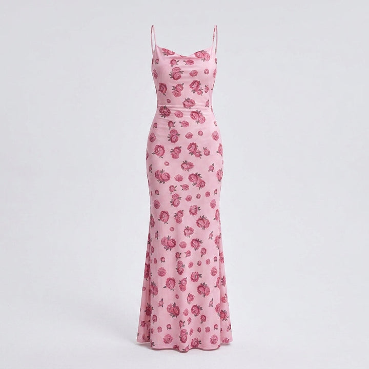 Isabelle Monroe | Floral Cowl Neck Midi Dress For Women