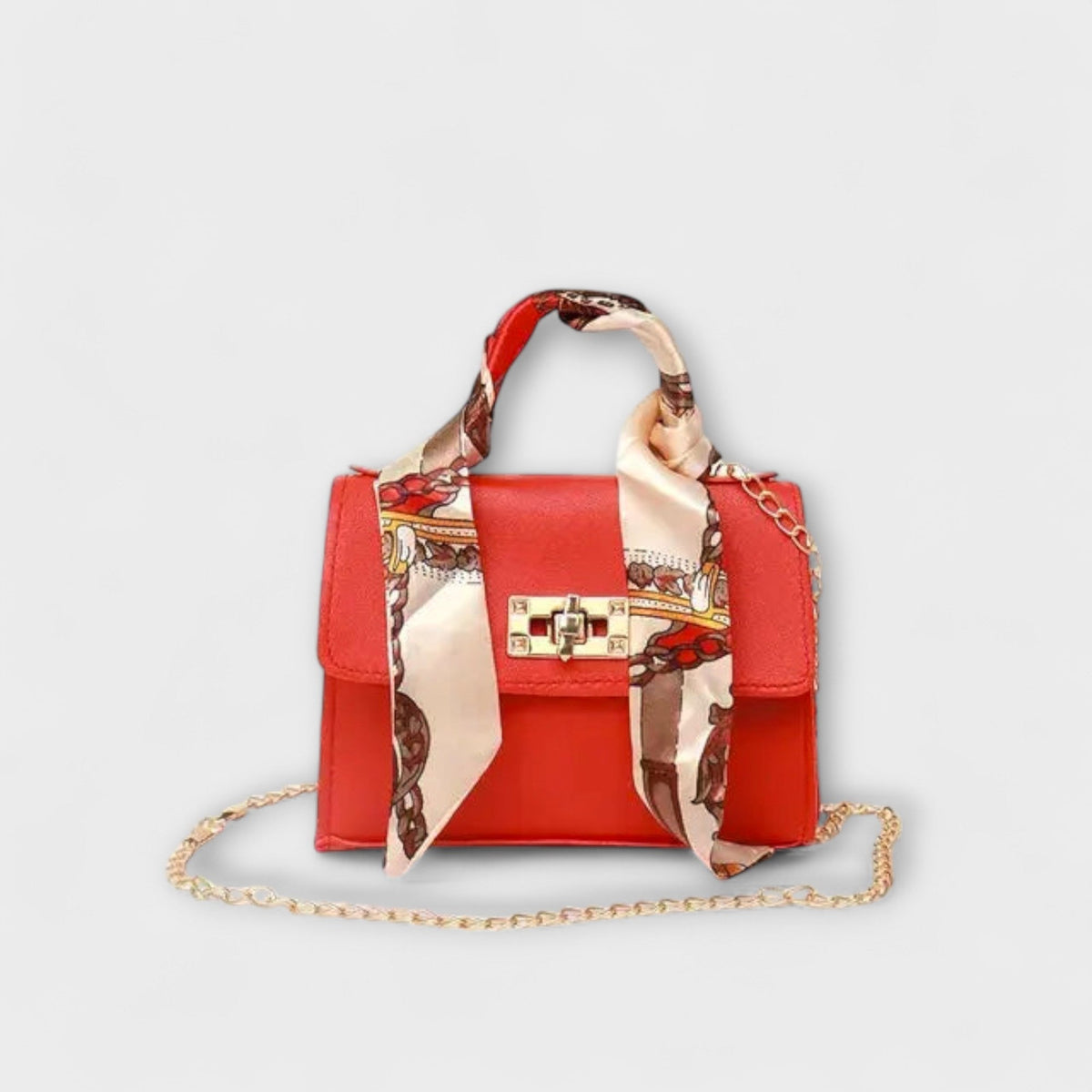 Alvhild | Women’s Elegant Handbag with Scarf Accent