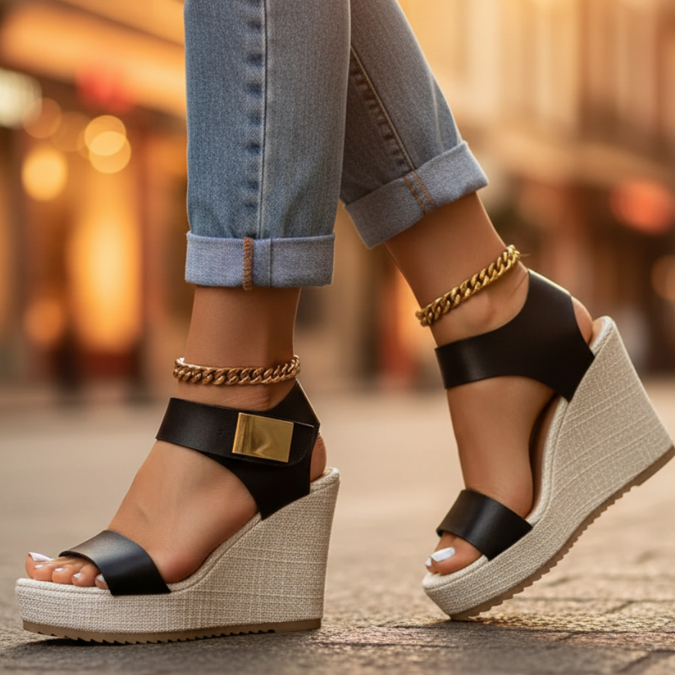 Jacinta | Women’s Jacinta Platform Wedge Sandals with Strap