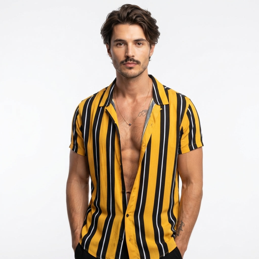 Jack Sullivan | Striped Short Sleeve Shirt For Men