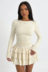 Jade King | Ruffle Hem Sheath Mini Dress For Women