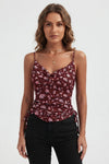 Jade Martin | Ruched V-Neck Camisole Top For Women