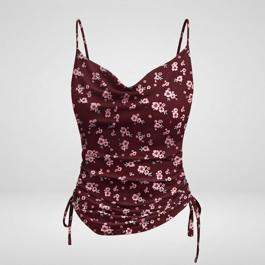 Jade Martin | Ruched V-Neck Camisole Top For Women