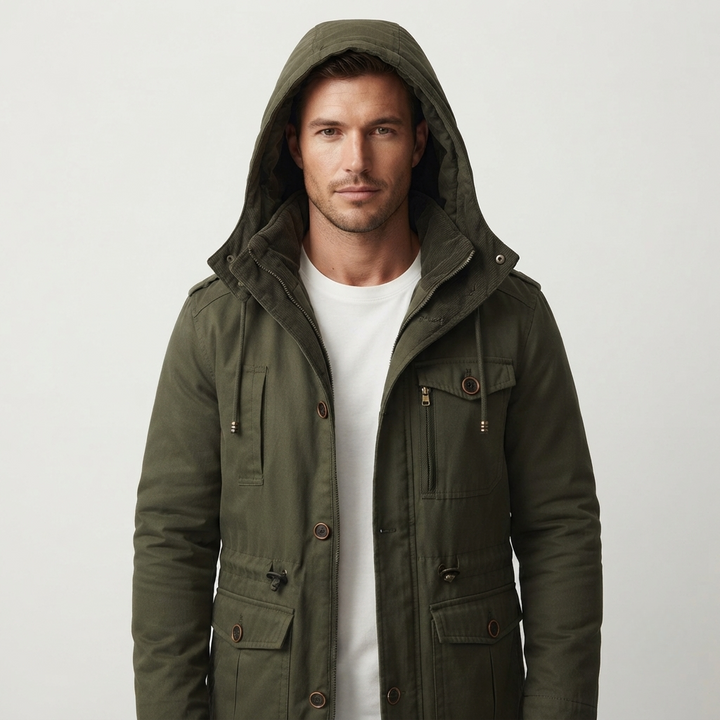 James Hartley | Insulated Hooded Parka Jacket For Men