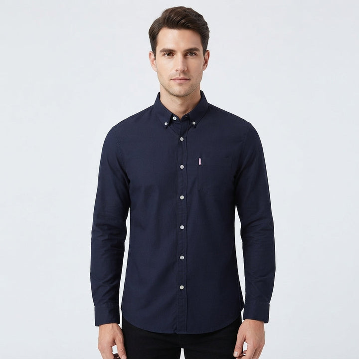 James Mitchell | Slim Fit Long Sleeve Dress Shirt For Men