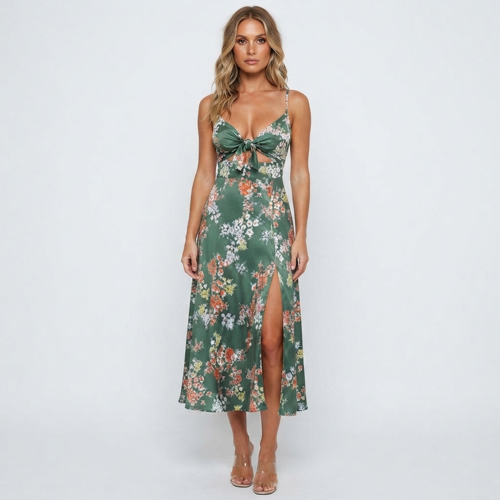 Jasmine Cole | Floral Summer Dress With Split Detail For Women
