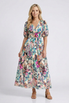Jasmine | Women's Floral V Neck Midi Dress