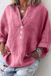 Jasmine | Women's V-Neck Button Down Blouse