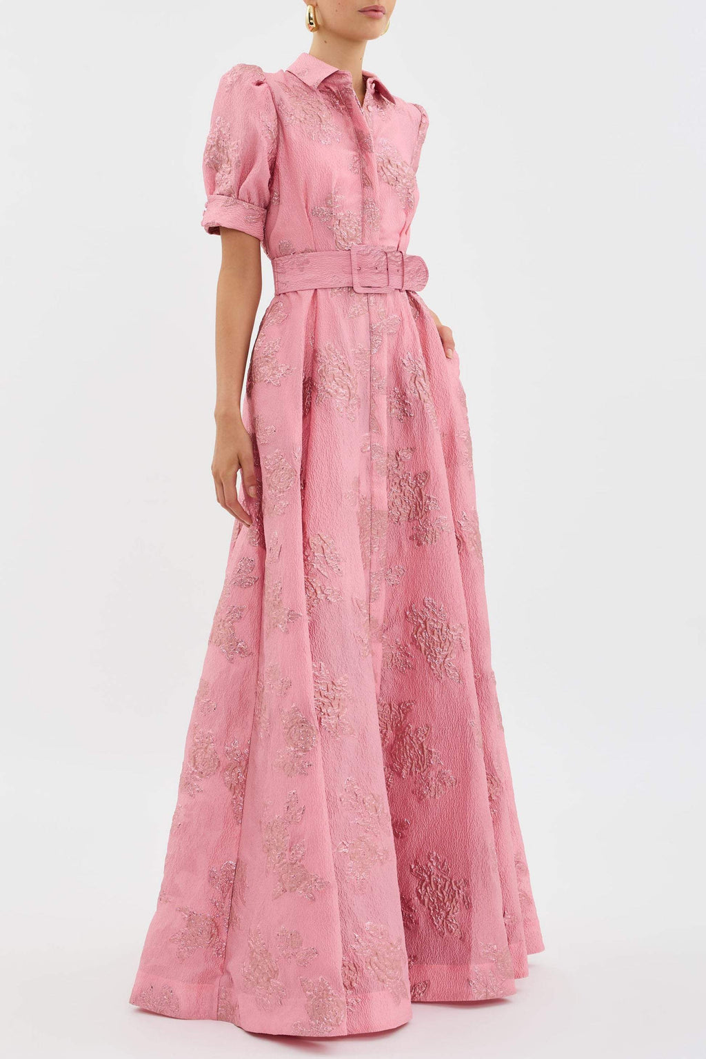 Celina | Women’s Short Puff Sleeve Dress with Belt