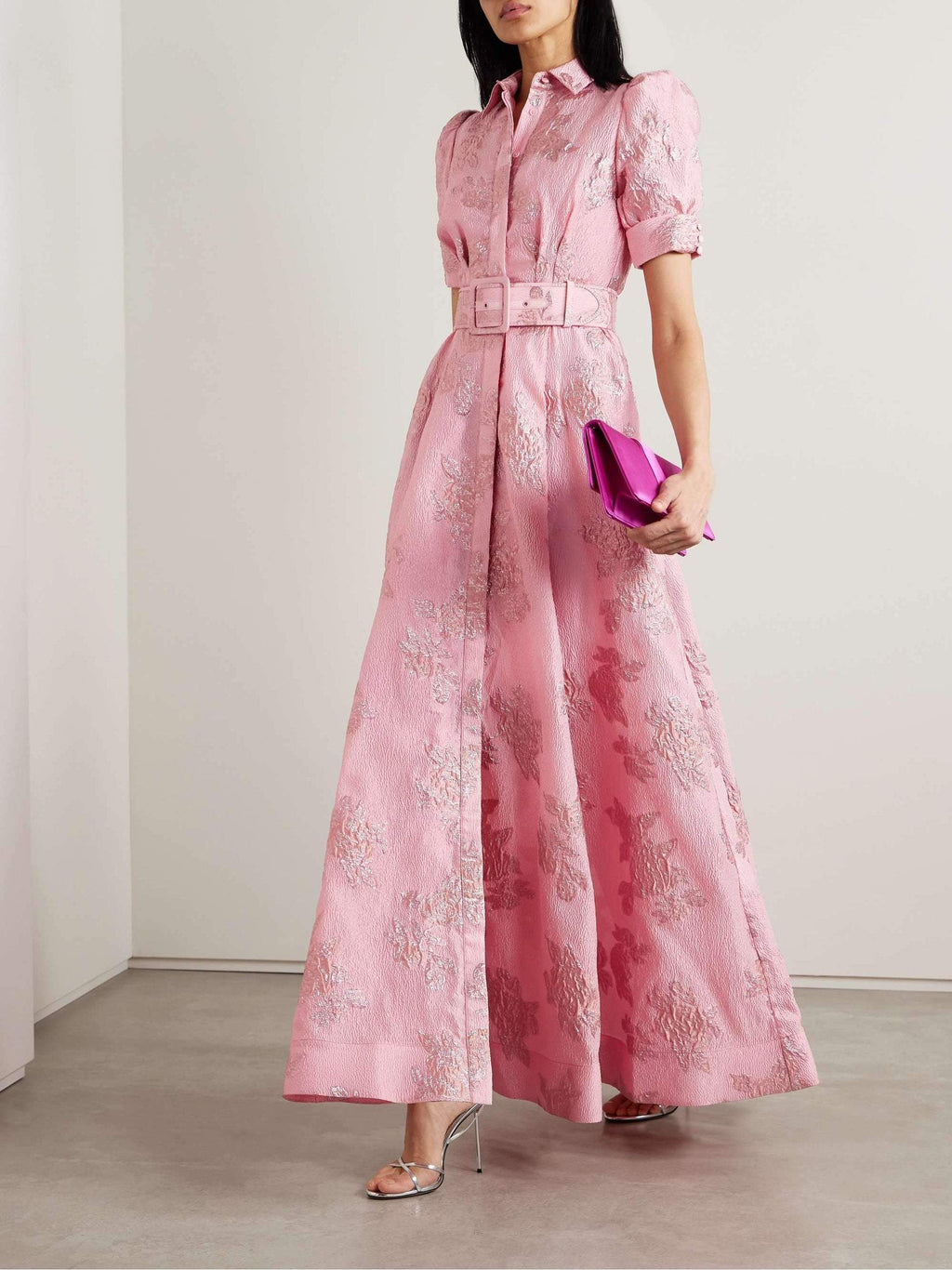 Celina | Women’s Short Puff Sleeve Dress with Belt