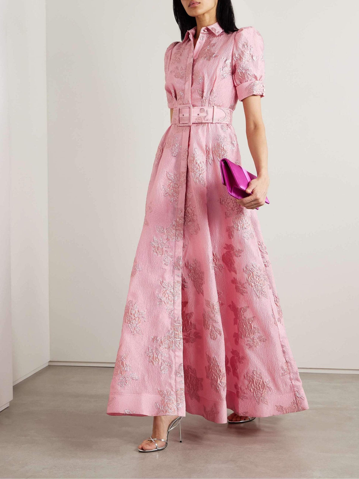 Celina | Women’s Short Puff Sleeve Dress with Belt