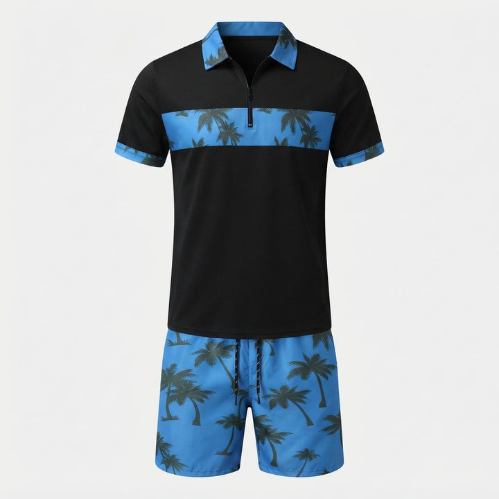 Kai Fairweather | Tropical Print Polo &amp; Shorts Set For Men