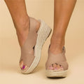 Carmen | Women’s Cross-Strap Espadrille Wedge with Open-Toe