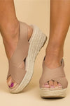 Carmen | Women's Cross Strap Espadrille Wedge Sandals Open Toe