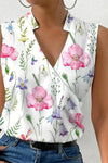 Kimara | Women's Floral V-Neck Sleeveless Blouse