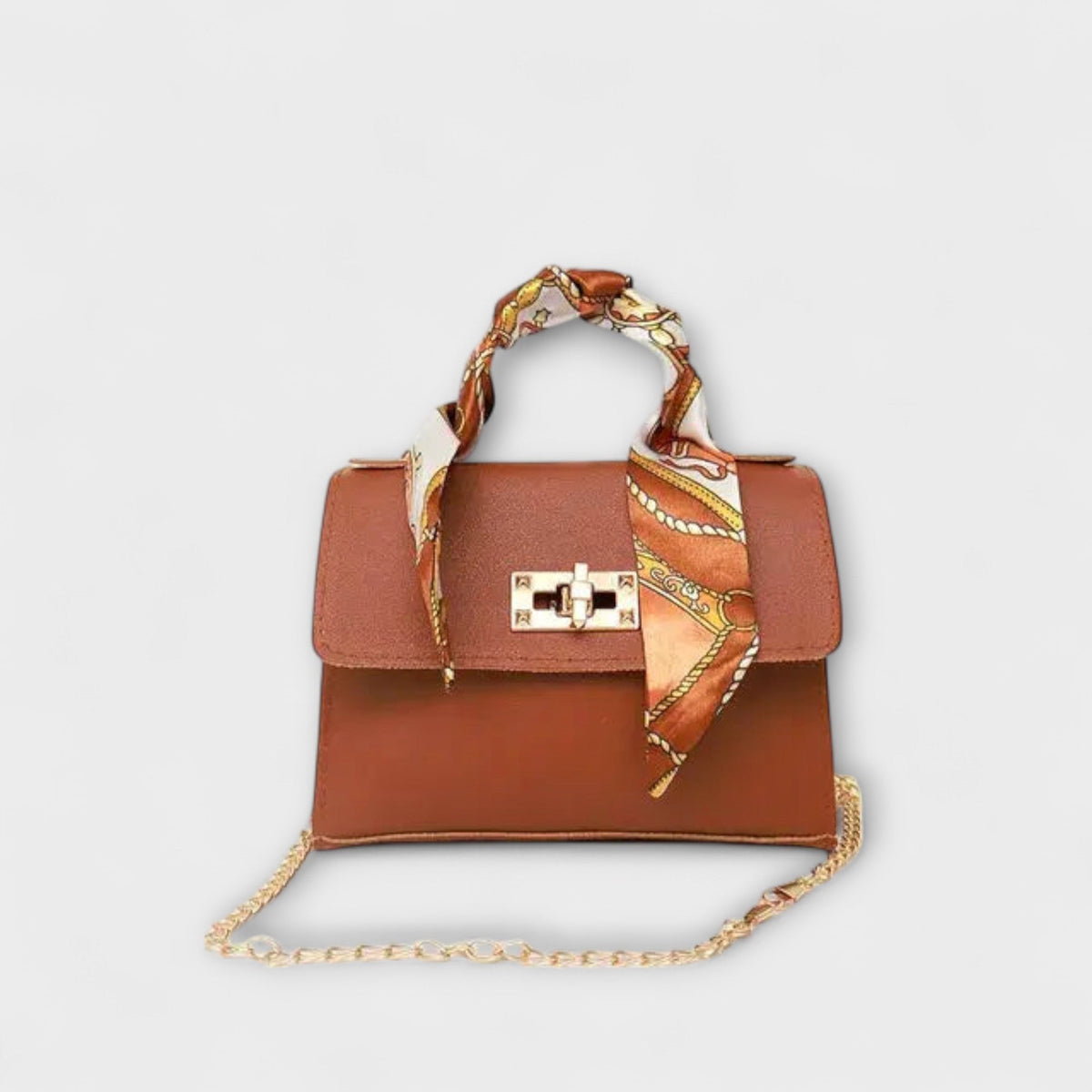 Alvhild | Women’s Elegant Handbag with Scarf Accent