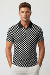 Lachlan Turner | Camo Print Zip Polo Shirt For Men