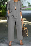 Lavender | Women's Round Neck Three Piece Coordinated Set
