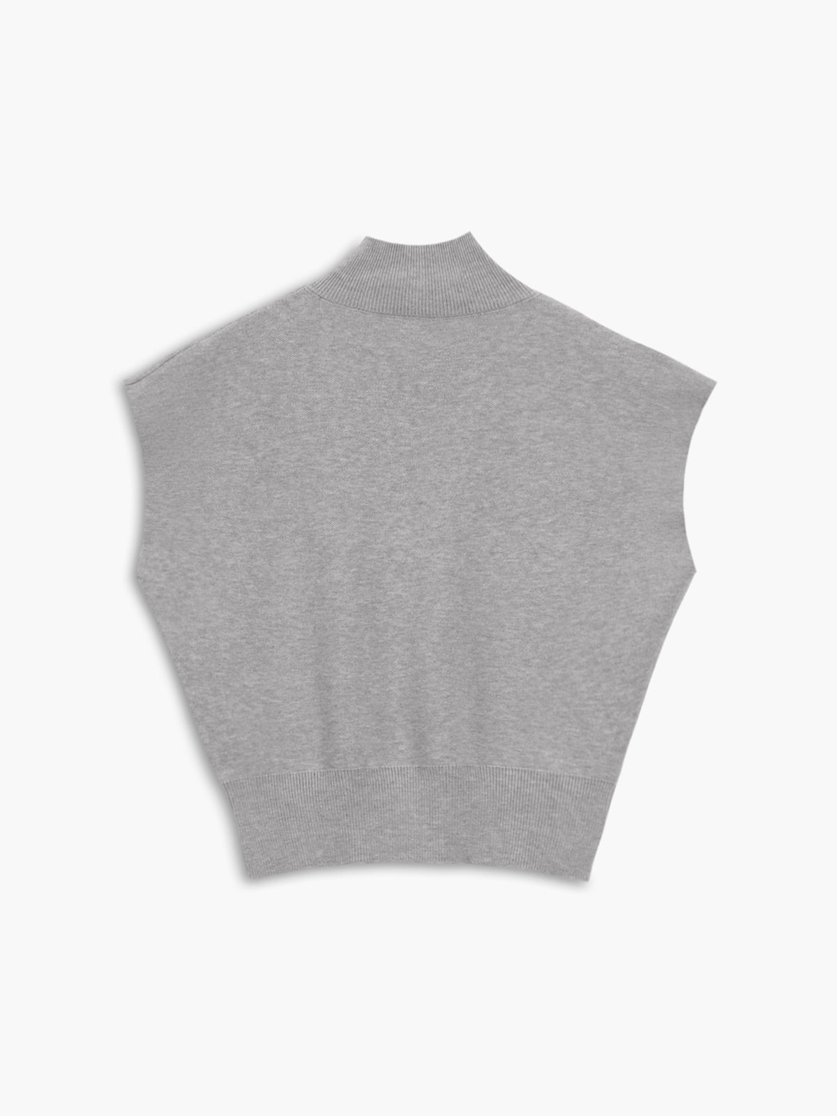 Mona | Women’s Mock Neck Knit Vest with Cap-Sleeve