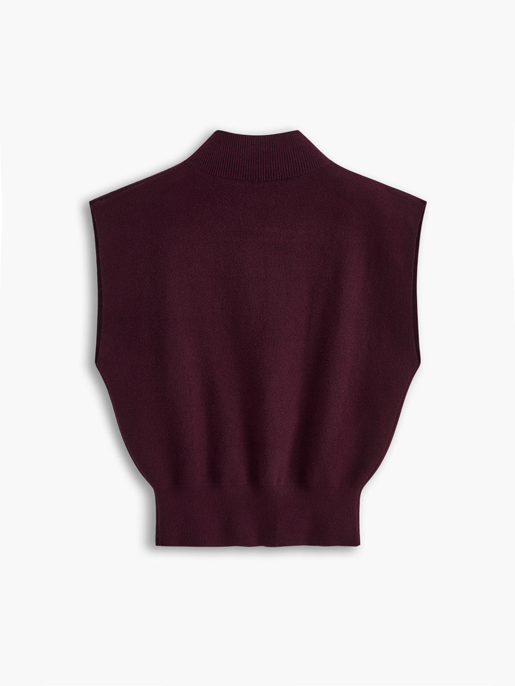 Mona | Women’s Mock Neck Knit Vest with Cap-Sleeve
