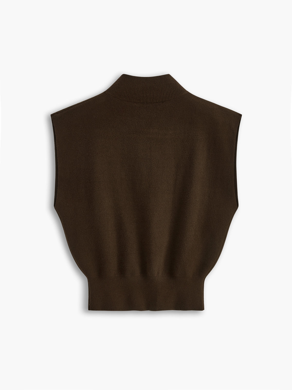 Mona | Women’s Mock Neck Knit Vest with Cap-Sleeve