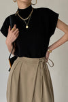 Mona | Women's Mock Neck Knit Sweater Vest Sleeveless Top