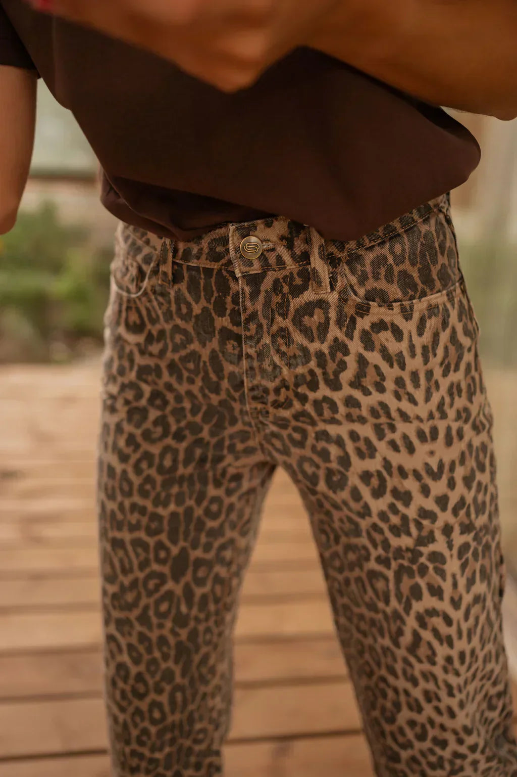 Lexi | Women’s Leopard Print Trousers with Flare
