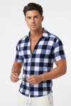 Liam Parker | Plaid Zip Shirt For Men