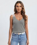 Lily Harris | Waffle Knit Lace-Trim Tank Top For Women