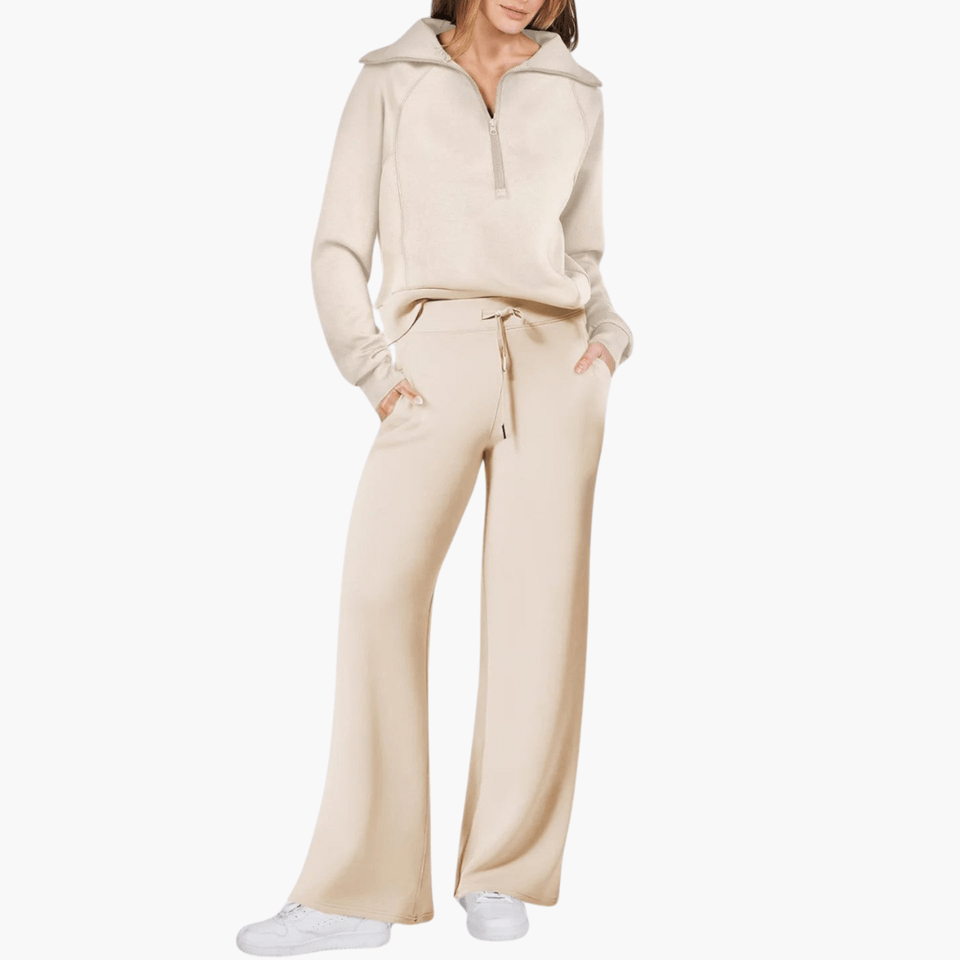 Liora | Women’s Zip-Up Hoodie with Wide-Leg Pants