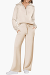 Liora | Women's Zip-Up Hoodie Wide Leg Lounge Set