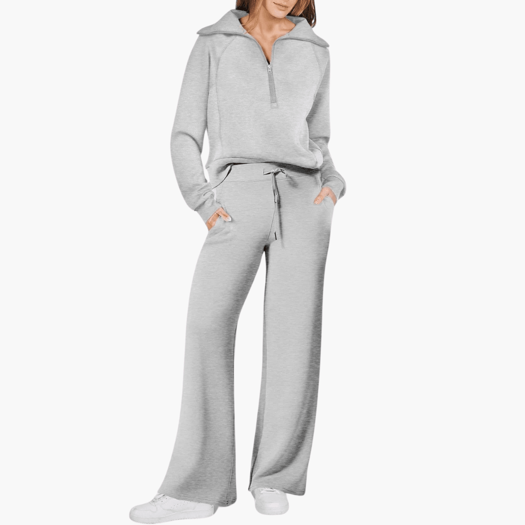 Liora | Women’s Zip-Up Hoodie with Wide-Leg Pants