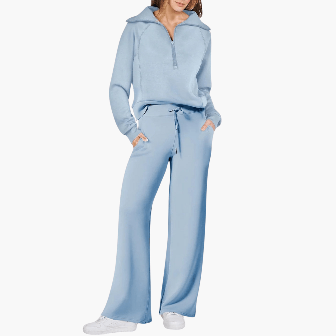 Liora | Women’s Zip-Up Hoodie with Wide-Leg Pants