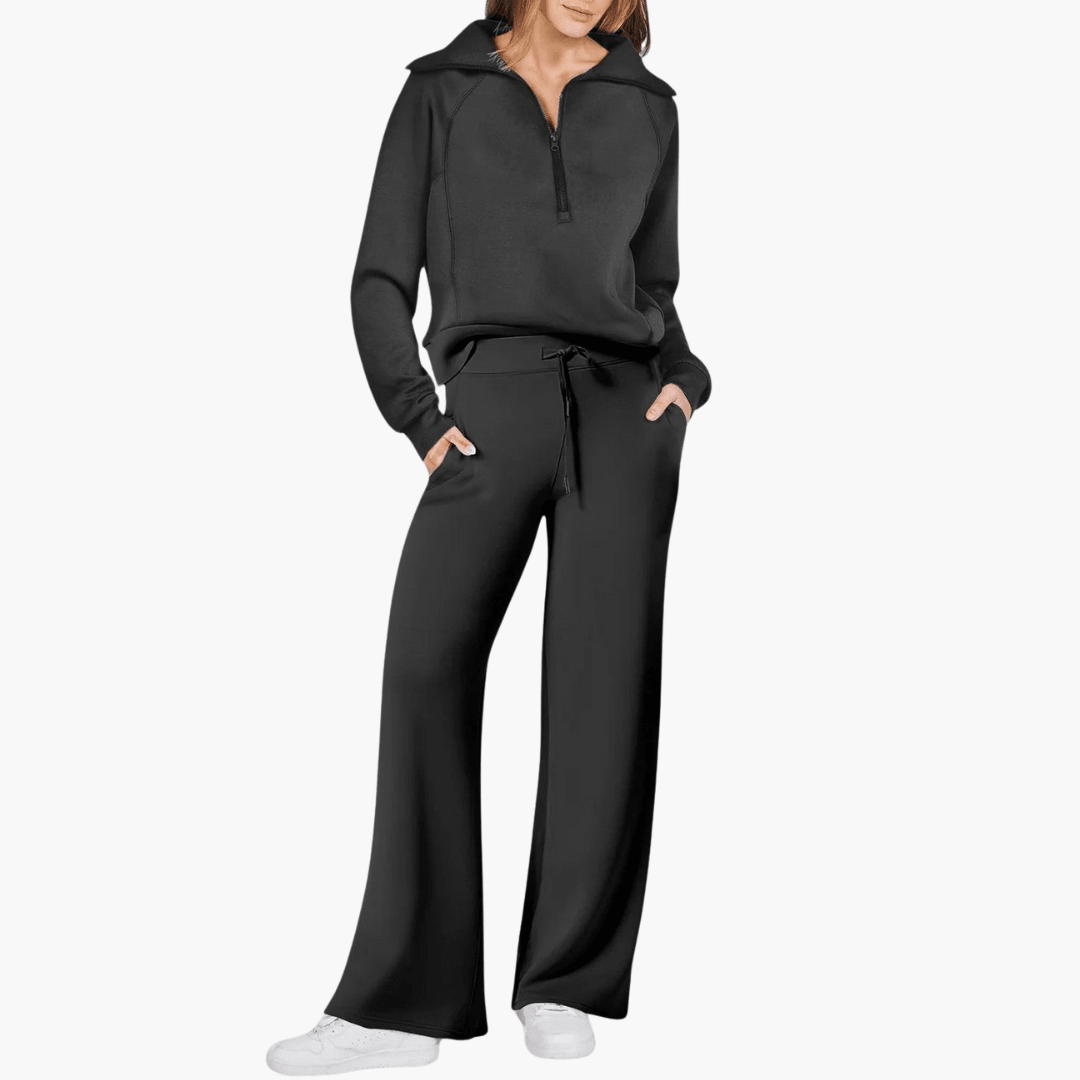 Liora | Women’s Zip-Up Hoodie with Wide-Leg Pants