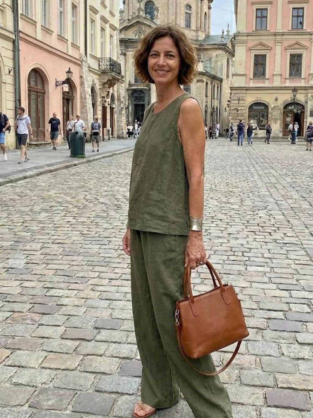 Sage | Women’s Sleeveless Top with Wide-Leg Pants Two-Piece