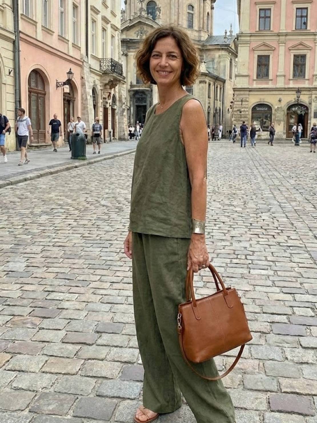 Sage | Women’s Sleeveless Top with Wide-Leg Pants Two-Piece