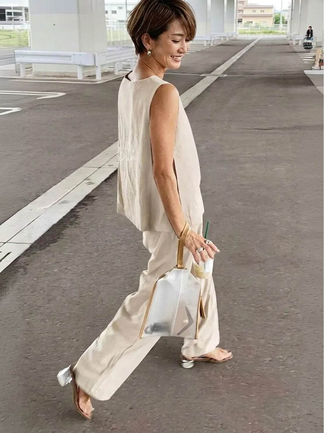 Sage | Women’s Sleeveless Top with Wide-Leg Pants Two-Piece