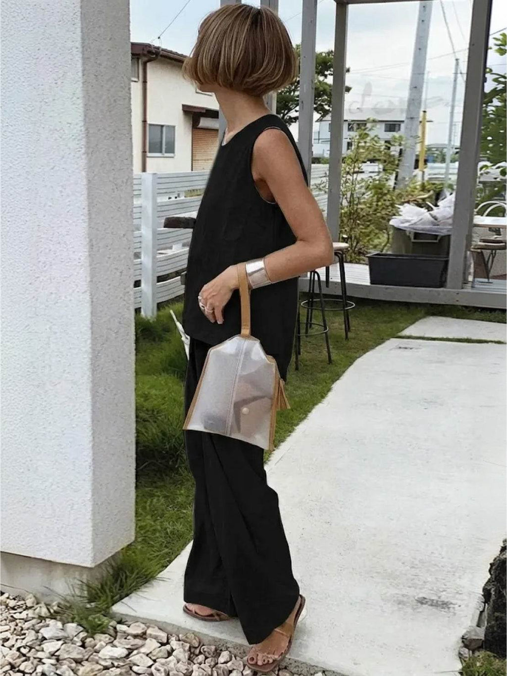 Sage | Women’s Sleeveless Top with Wide-Leg Pants Two-Piece
